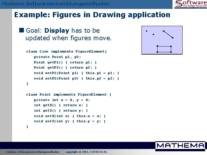 Moderne Softwareentwicklungsmethoden Example: Figures in Drawing application <Goal: Display has to be updated when Moderne Softwareentwicklungsmethoden Example: Figures in Drawing application <Goal: Display has to be updated when