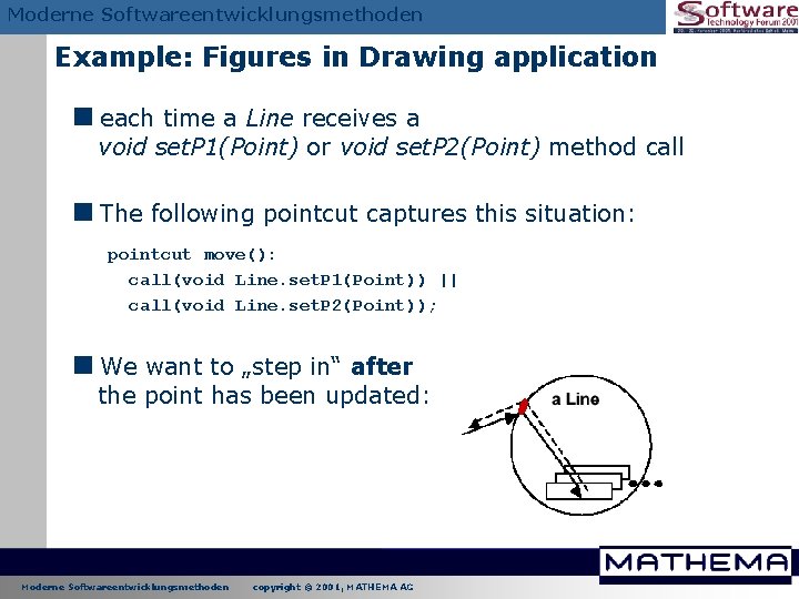 Moderne Softwareentwicklungsmethoden Example: Figures in Drawing application <each time a Line receives a void Moderne Softwareentwicklungsmethoden Example: Figures in Drawing application <each time a Line receives a void