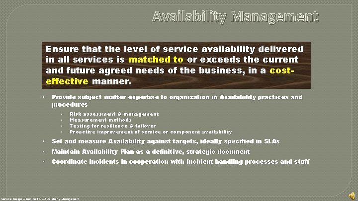Availability Management Web Presence www hciitil com Email