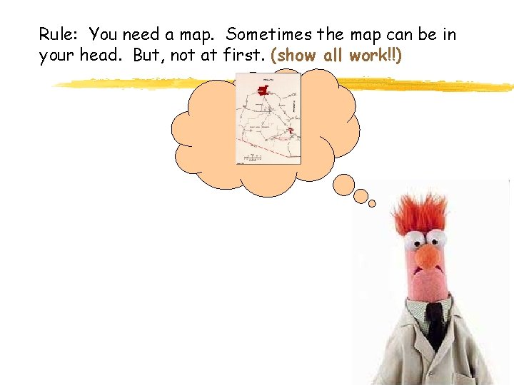 Rule: You need a map. Sometimes the map can be in your head. But,