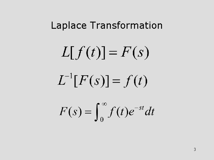 Laplace Transformation 3 