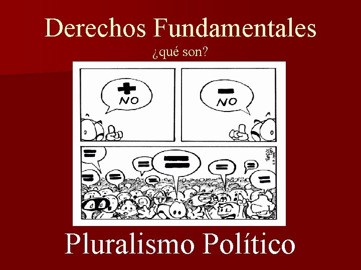 Derechos Fundamentales ¿qué son? Pluralismo Político 