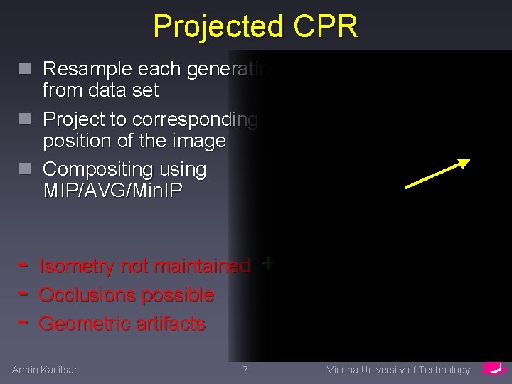Projected CPR n Resample each generating line from data set n Project to corresponding