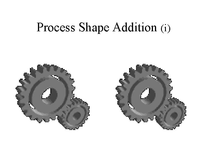 Process Shape Addition (i) Process Shape Addition (i)