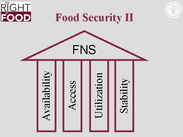 Stability Utilization Access Availability Food Security II FNS 