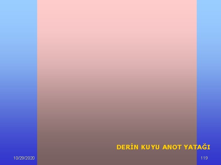 DERİN KUYU ANOT YATAĞI 10/29/2020 119 