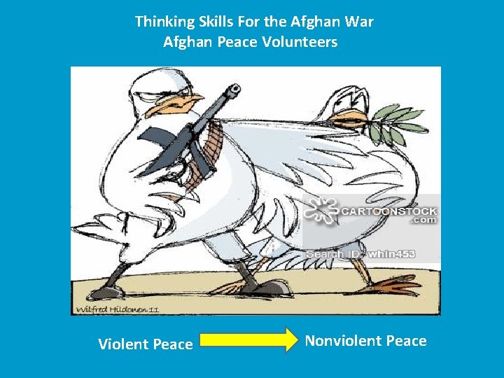 Thinking Skills For the Afghan War Afghan Peace Volunteers Violent Peace Nonviolent Peace 