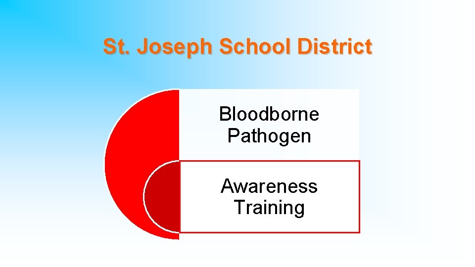 St. Joseph School District Bloodborne Pathogen Awareness Training 