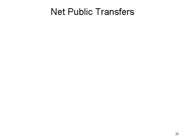 Net Public Transfers 22 Net Public Transfers 22