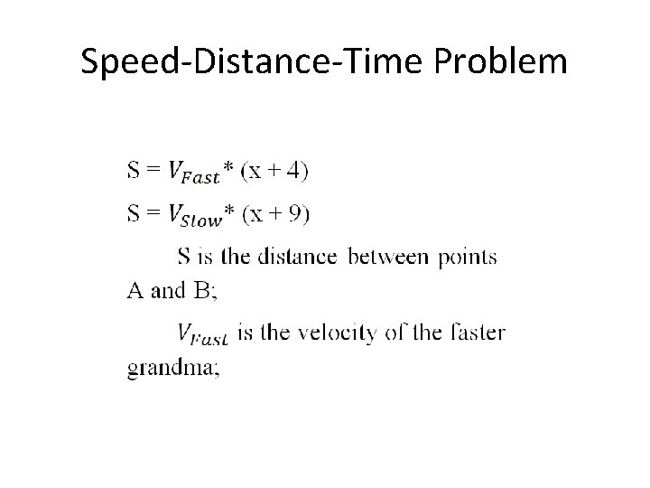 Speed-Distance-Time Problem 