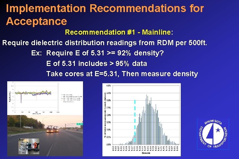 Implementation Recommendations for Acceptance Recommendation #1 - Mainline: Require dielectric distribution readings from RDM