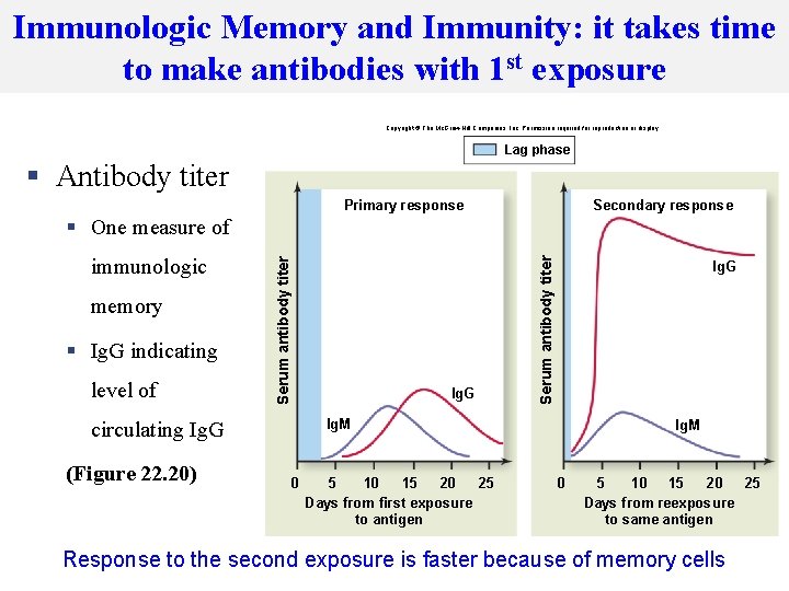 Immunologic Memory and Immunity: it takes time to make antibodies with 1 st exposure