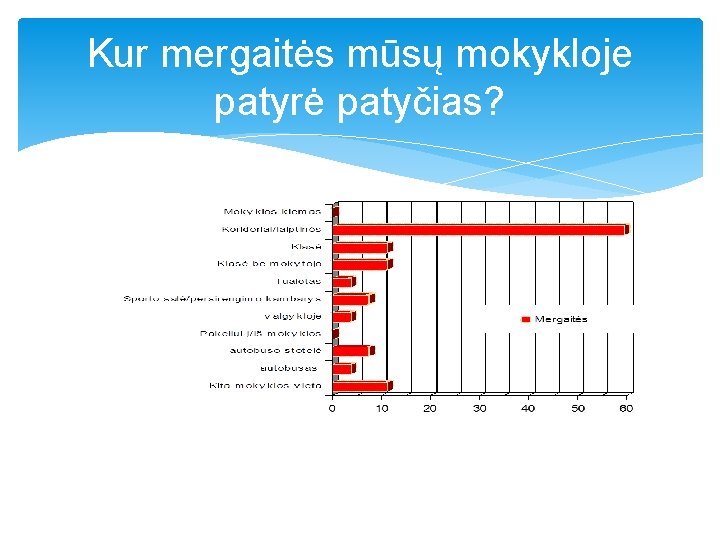 Kur mergaitės mūsų mokykloje patyrė patyčias? 