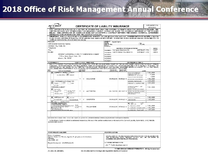 2018 Office of Risk Management Annual Conference 