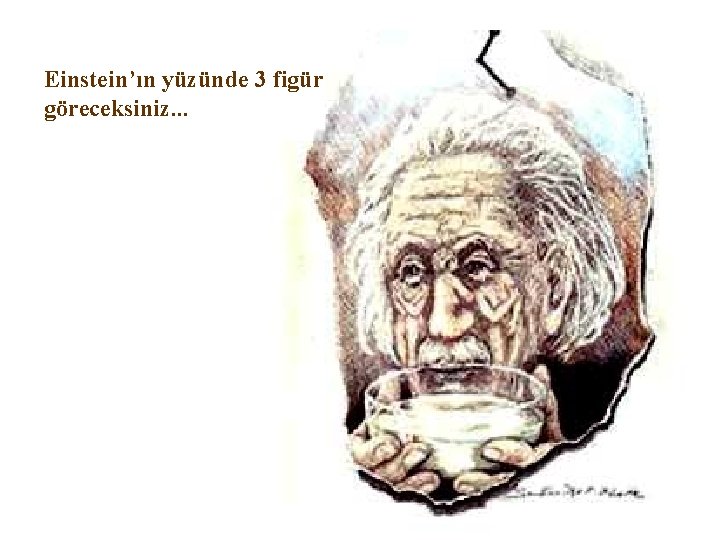 Einstein’ın yüzünde 3 figür göreceksiniz. . . 