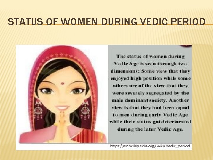 STATUS OF WOMEN DURING VEDIC PERIOD 