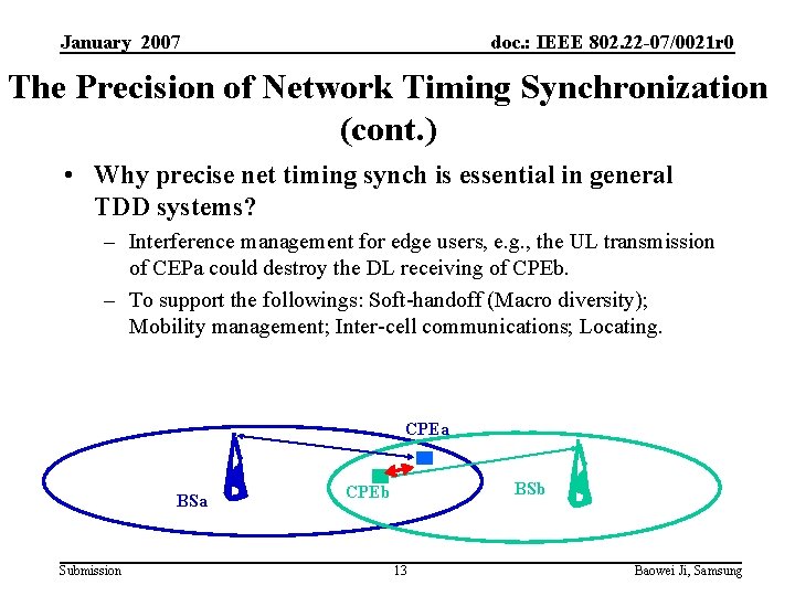 January 2007 doc. : IEEE 802. 22 -07/0021 r 0 The Precision of Network