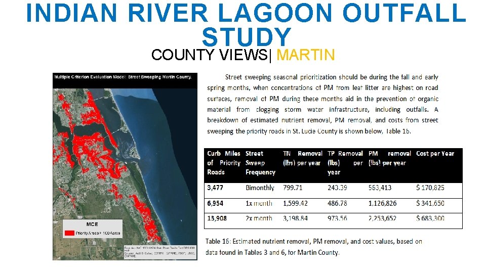 INDIAN RIVER LAGOON OUTFALL STUDY COUNTY VIEWS| MARTIN 