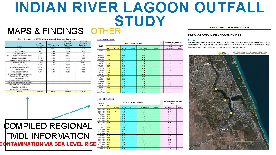 INDIAN RIVER LAGOON OUTFALL STUDY MAPS & FINDINGS | OTHER COMPILED REGIONAL TMDL INFORMATION