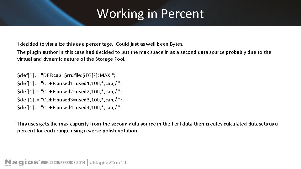 Working in Percent I decided to visualize this as a percentage. Could just as