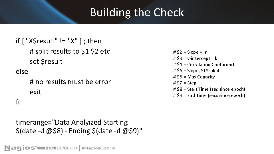 Building the Check if [ "X$result" != "X" ] ; then # split results