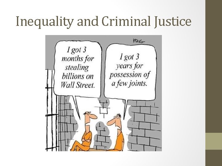 Inequality and Criminal Justice 