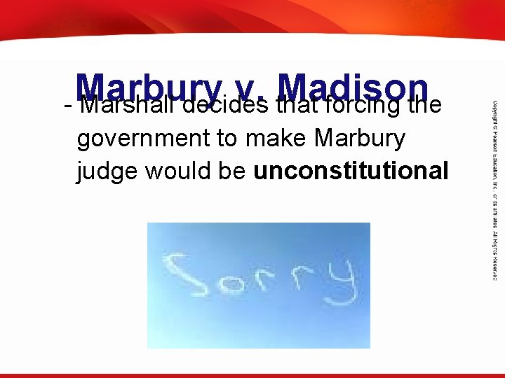 TEKS 8 C: Calculate percent composition and empirical and molecular formulas. Marbury v. Madison