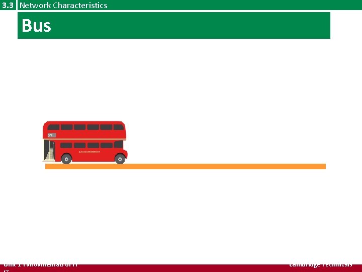 3. 3 Network Characteristics Bus Unit 1 Fundamentals of IT Cambridge Technicals 