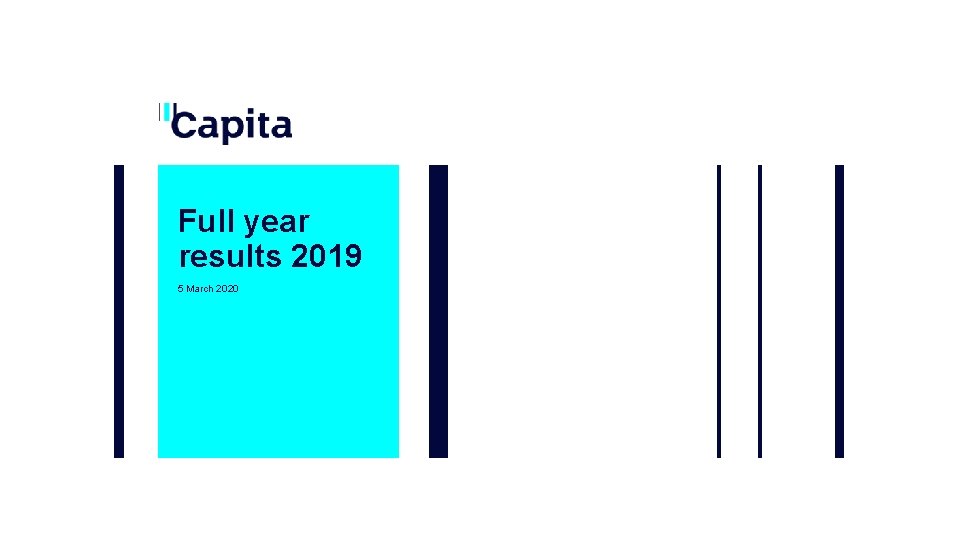 Full year results 2019 5 March 2020 