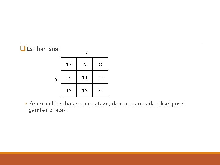 q Latihan Soal y x 12 5 8 6 14 10 13 15 9