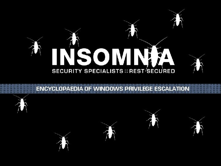 ENCYCLOPAEDIA OF WINDOWS PRIVILEGE ESCALATION 