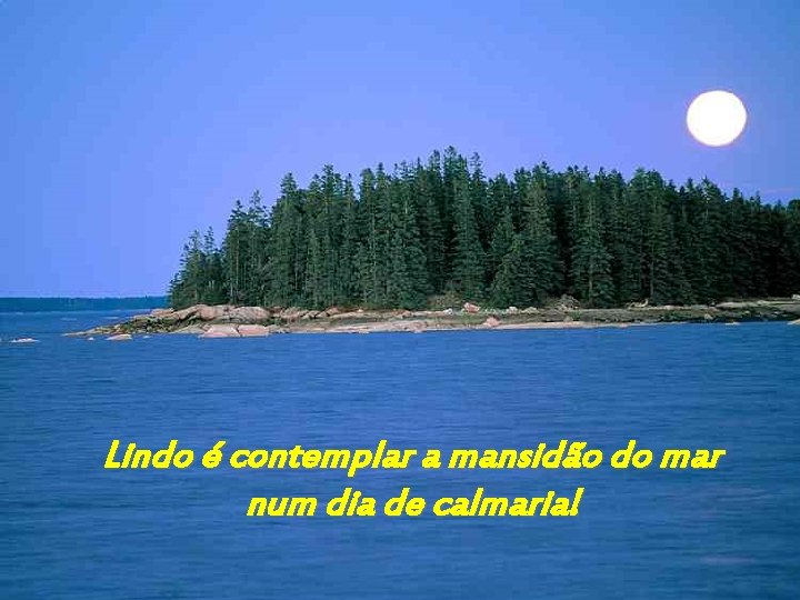 Lindo é contemplar a mansidão do mar num dia de calmaria! 