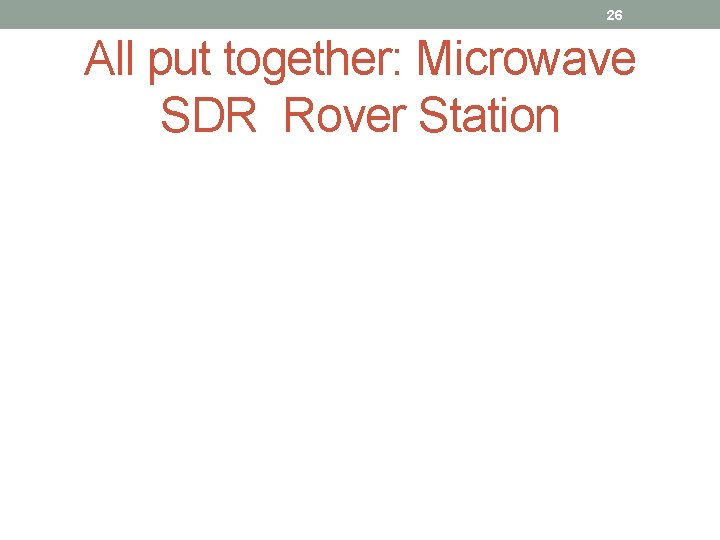 26 All put together: Microwave SDR Rover Station 