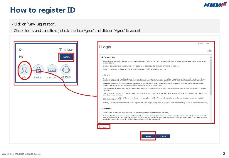 How to register ID - Click on ‘New Registration’. - Check ‘terms and conditions’,