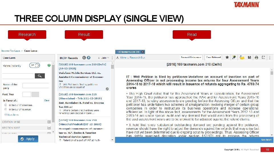 THREE COLUMN DISPLAY (SINGLE VIEW) Research Result Read Copyright 2019 | All Right Reserved