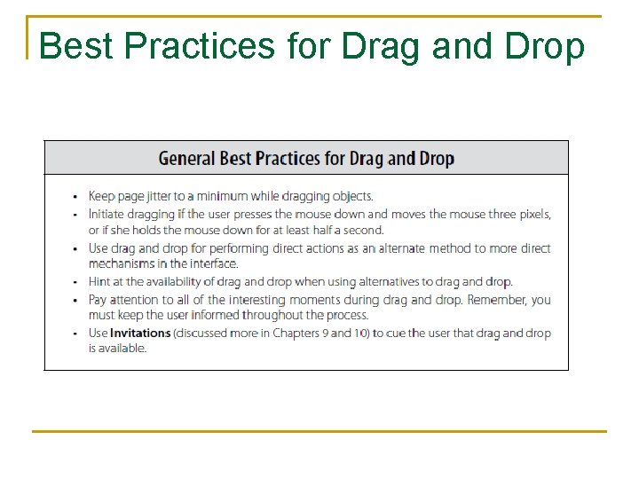 Best Practices for Drag and Drop 