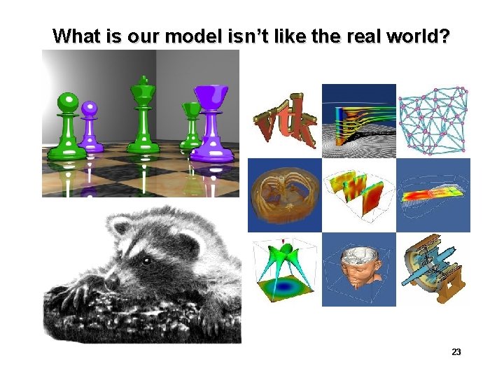 What is our model isn’t like the real world? 23 