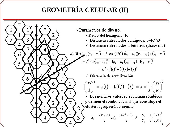 GEOMETRÍA CELULAR (II) 6 5 7 1 4 6 5 2 v 3 7 GEOMETRÍA CELULAR (II) 6 5 7 1 4 6 5 2 v 3 7