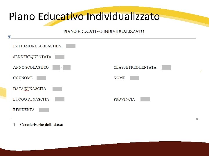 Piano Educativo Individualizzato 