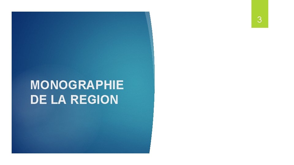 3 MONOGRAPHIE DE LA REGION 