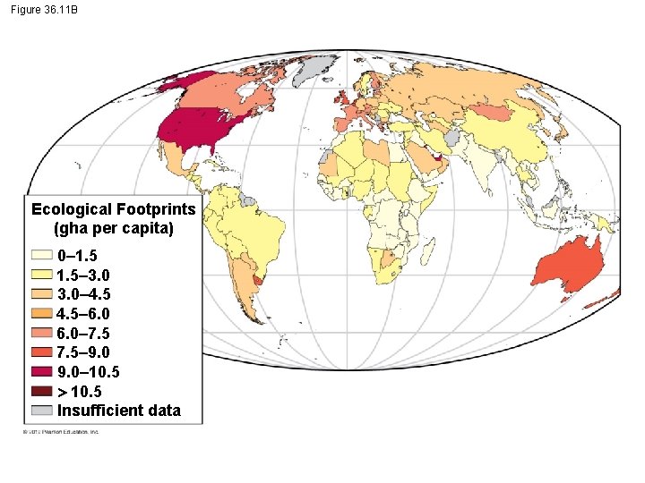 Figure 36. 11 B Ecological Footprints (gha per capita) 0– 1. 5– 3. 0–