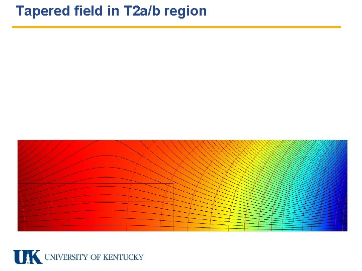 Tapered field in T 2 a/b region 