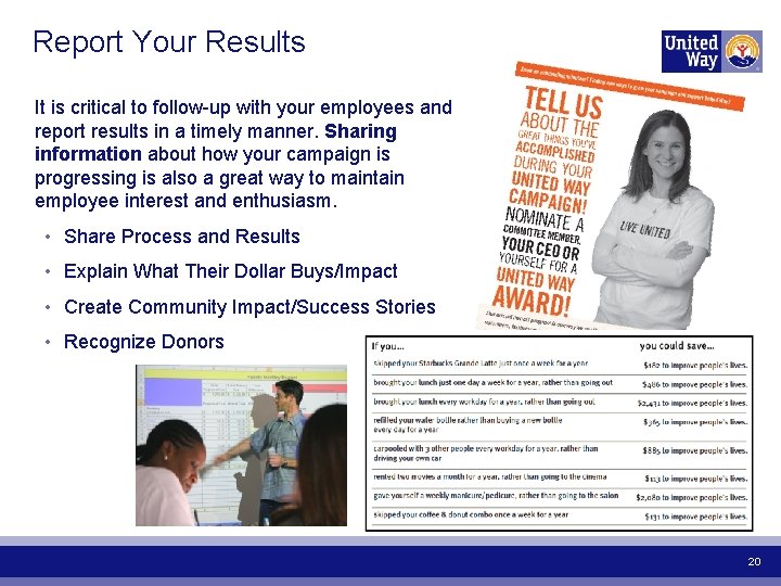 Report Your Results It is critical to follow-up with your employees and report results