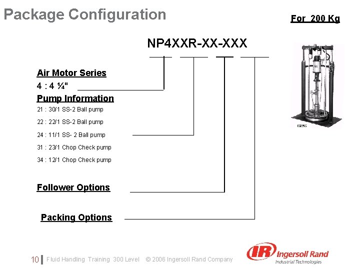 Package Configuration NP 4 XXR-XX-XXX Click to edit Master subtitle style Air Motor Series