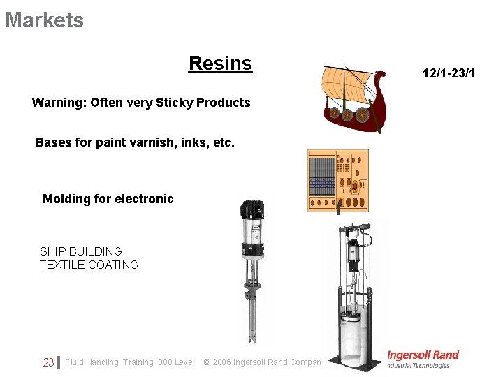 Markets Resins Click to edit Master subtitle style Warning: Often very Sticky Products Bases