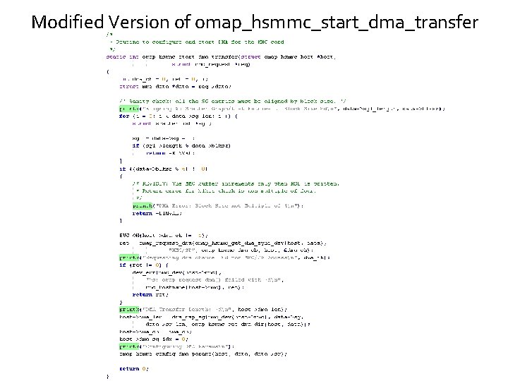 Modified Version of omap_hsmmc_start_dma_transfer 