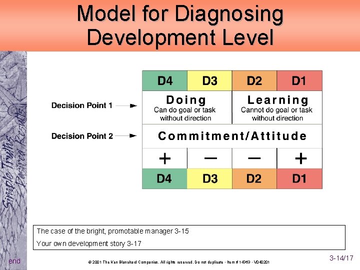 Model for Diagnosing Development Level The case of the bright, promotable manager 3 -15