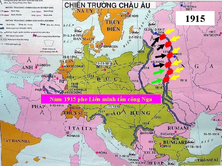 1915 Năm 1915 phe Liên minh tấn công Nga 