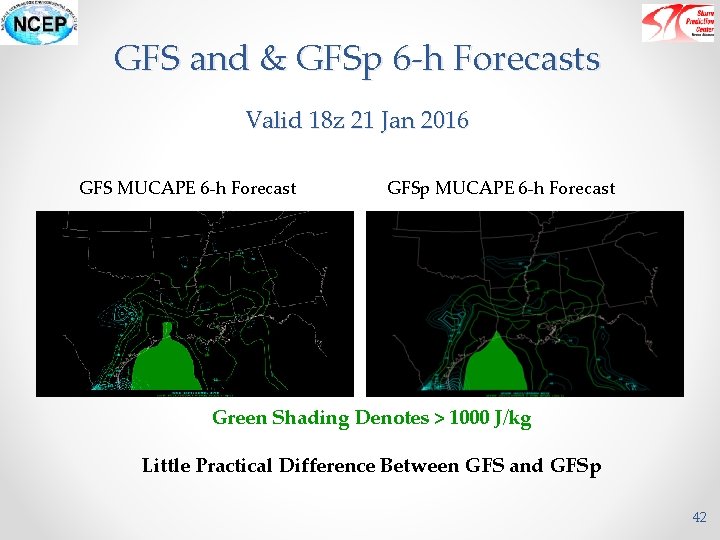 GFS and & GFSp 6 -h Forecasts Valid 18 z 21 Jan 2016 GFS