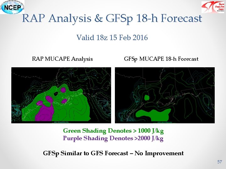 RAP Analysis & GFSp 18 -h Forecast Valid 18 z 15 Feb 2016 RAP